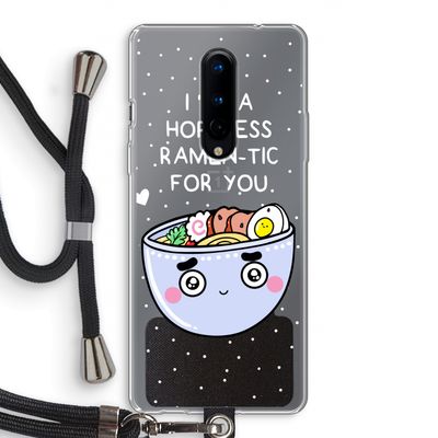 I'm A Hopeless Ramen-Tic For You: OnePlus 8 Transparant Hoesje met koord