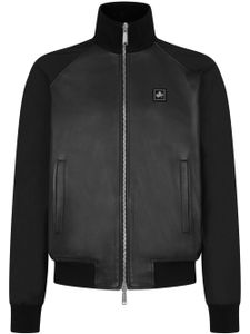 DSQUARED2 panelled leather track jacket - Noir