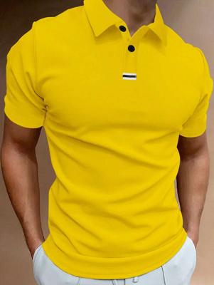 Bon&Bon Homme - Polo Noir à Manches Courtes et Rayures Style Casual Jaune citron / S