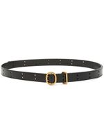 Jil Sander ceinture en cuir à boucle - Noir