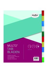 Tabbladen Multo A4 23-gaats 10-delig PP assorti