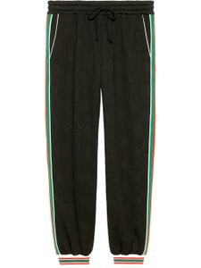 Gucci pantalon de jogging à motif GG en jacquard - Noir