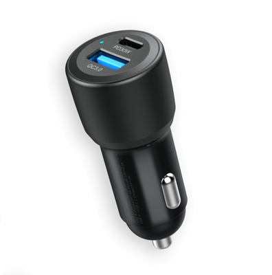 Autolader - Snellader - Autolader USB C - 12v USB Autolader - USB QC3.0 30W & USB C 30W - 60 Watt (PS20)