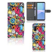 Sony Xperia 10 III | Wallet Case | met Pasjes | Punk Rock Sony Xperia 10 III | Wallet Case | met Pasjes | Punk Rock