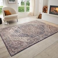 Vloerkleed Vintage Sand Blauw 240x340 Cm Laagpolig Home Collectie - Dekbed-Discounter.nl