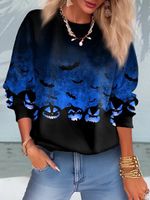 Casual Halloween Crew Neck Regular Fit Sweatshirt - thumbnail