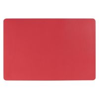 Rechthoekige placemat PU-leer/ leer look rood 45 x 30 cm