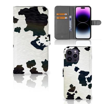 iPhone 15 Pro Max | Telefoonhoesje | Met pasjeshouder | Koeienvlekken