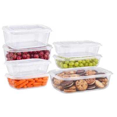 Plasticforte Vershoudbakjes set Classic - 7x stuks - vriezer / magnetron - kunststof - diverse maten