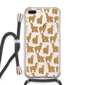 Alpacas: iPhone 7 PLUS Transparant Hoesje met koord