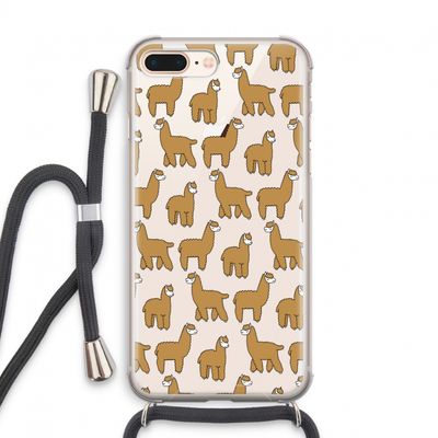 Alpacas: iPhone 7 PLUS Transparant Hoesje met koord
