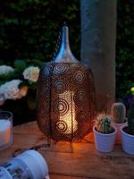 Luxform BATTERY MOROCCAN LANTERN RABAT Buitengebruik hangverlichting LED Bruin - thumbnail