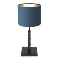 Steinhauer Velvet schemerlampStang blauw met zwart - 8249ZW