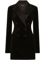 Dolce & Gabbana blazer Turlington en velours - Noir - thumbnail