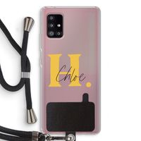 Amber Script: Samsung Galaxy A51 5G Transparant Hoesje met koord