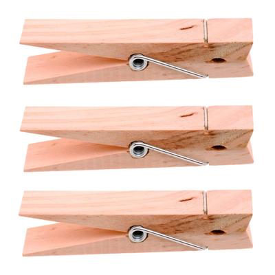 XXL Wasknijpers - 3x - 15 x 3,5 cm - hout - mega knijpers - hobby en organiseren