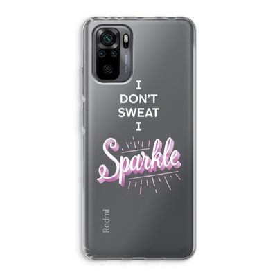 Sparkle quote: Xiaomi Redmi Note 10 Pro Transparant Hoesje