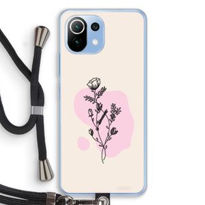 Roses are red: Xiaomi Mi 11 Lite Transparant Hoesje met koord