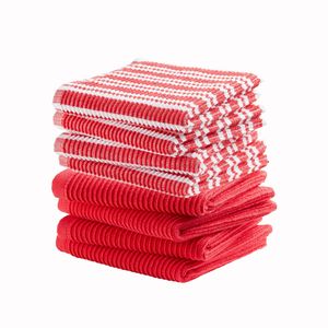 DDDDD combiset vaatdoek basic (4 stuks) + classic (4 stuks) - Rood