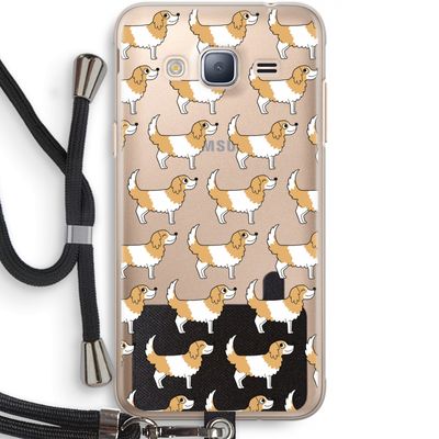 Doggy: Samsung Galaxy J3 (2016) Transparant Hoesje met koord