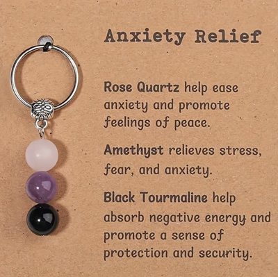 Edelsteen Sleutelhanger 'Anxiety Relief' - Spiritualiteit - Spiritueelboek.nl