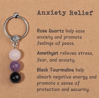Edelsteen Sleutelhanger 'Anxiety Relief' - Spiritualiteit - Spiritueelboek.nl