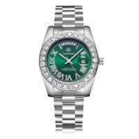 CAGARNY 6866 Fashion Life waterdichte zilveren stalen band quartz horloge (groen)