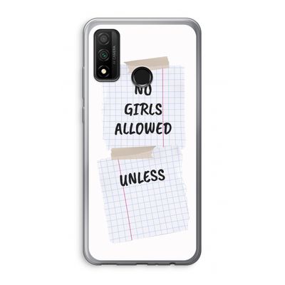 No Girls Allowed Unless: Huawei P Smart (2020) Transparant Hoesje