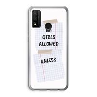 No Girls Allowed Unless: Huawei P Smart (2020) Transparant Hoesje
