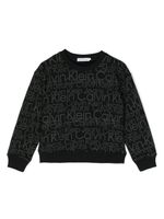 Calvin Klein Kids sweat à logo imprimé - Noir