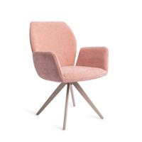 Jesper Home Draaibare Eetkamerstoel 'Misaki' Turn Beige, kleur Anemone