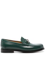 Gucci Horsebit-detail leather loafers - Vert