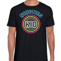 Nineties party - verkleed t-shirt - heren - jaren 90 feest outfit - 90s kid neon - zwart
