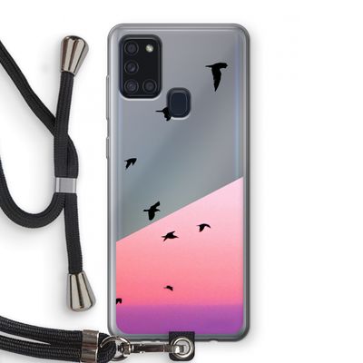 Fly away: Samsung Galaxy A21s Transparant Hoesje met koord