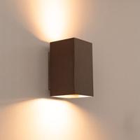 Cometa bronzo m by LUSENZ - Up and downlight - Rechthoekige wandlamp met geborsteld bronzen coating