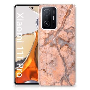 Xiaomi 11T | 11T Pro TPU Siliconen Hoesje Marmer Oranje