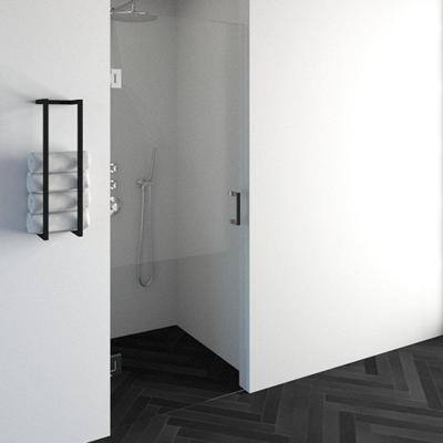 BRAUER Void nisdeur helder glas 80x200 omkeerbaar incl. glascoating chroom GS-VON1H80200CE