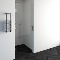 BRAUER Void nisdeur helder glas 80x200 omkeerbaar incl. glascoating chroom GS-VON1H80200CE