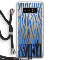 Blauwe nerven: Samsung Galaxy Note 8 Transparant Hoesje met koord