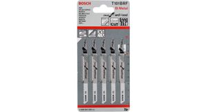 Bosch Accessories 2608634235 Decoupeerzaagblad T 101 BRF, Clean for Hard Wood, verpakking van 5 stuks 5 stuk(s)