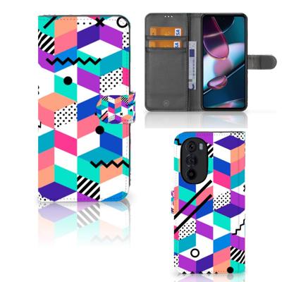 Motorola Edge 30 Pro | Book Case | Blokken Kleurrijk