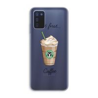 But first coffee: Samsung Galaxy A03s Transparant Hoesje