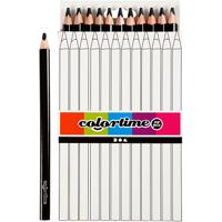 Colortime Driehoekige jumbo kleurpotloden - zwart, 12st.