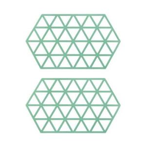 Krumble Siliconen pannenonderzetter Hexagon lang - Groen - Set van 2