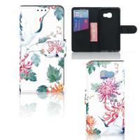 Samsung Galaxy A3 2017 | Telefoonhoesje | Met pasjeshouder | Bird Flowers