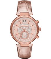 Horlogeband Michael Kors MK2445 Leder Rosé 20mm