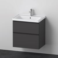 Badkamermeubelset Duravit D-Neo Wastafel Keramiek 65x48x62.5 cm Mat Grafiet