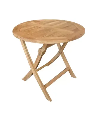 Dining Tuin Klaptafel Rond Milton Teak Ø80cm