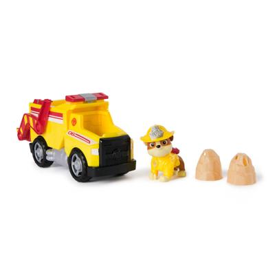 PAW Patrol Brandweerredding Rubble's kiepwagen met speelfiguur
