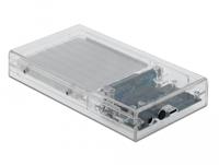 DeLOCK 42622 behuizing voor opslagstations HDD-/SSD-behuizing Transparant 2.5" - thumbnail